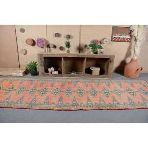 Vintage Turkish Classic Style Oversized Wool Area Rug Orange Yellow Patchwork Design Latex for Teen Living Room 330 X 1260ft - Product Image 1