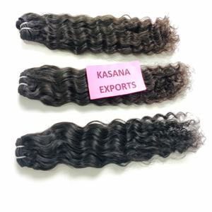 Venta al por mayor 100% extensiones humanas brasileñas indias Remy sin procesar cutícula alineada trenzado natural paquete onda rizo estilos baratos - Product Image 3