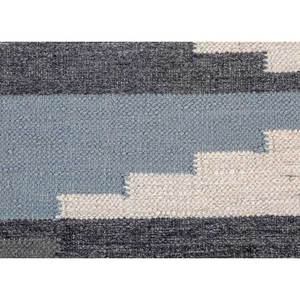 พรมขนสัตว์สีน้ำเงินแบบแบนลายเบดูอิน รุ่น ADWL-13120 สำหรับใช้ในบ้าน ลายแบบนามธรรม - Product Image 3