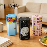 Cajas Plegables Reciclables Ecológicas con Estampado en Relieve para el Día de San Valentín, Mini Cajas Hexagonales para Dulces de Chocolate, Pequeñas y Personalizadas