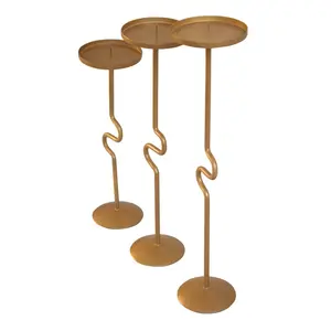 เชิงเทียนสีชาสีทอง - Product Image 3