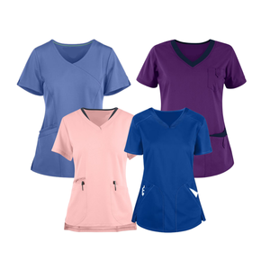 NOUVEAU DESIGN top moderne uniforme d'infirmière hôpital clinique heathcare gommage costumes CONCEPTION PERSONNALISÉE-usine Saomai FMF-PRIX BON MARCHÉ - Product Image 1