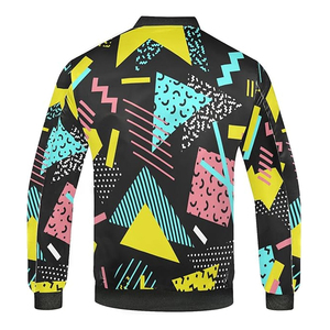 Chaqueta Bomber Sublimada para Hombre, Hecha con Materiales de Alta Calidad, Totalmente Personalizable, Chaqueta Bomber Cortavientos Sublimada para Hombre, Servicio OEM - Product Image 3