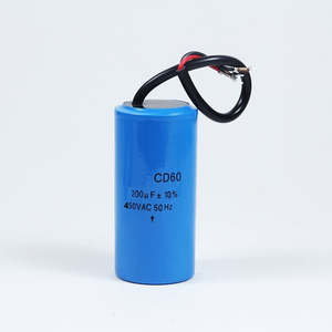 ตัวเก็บประจุสตาร์ทและรันมอเตอร์ไฟฟ้า CD60 450VAC 200uF 50 Hz ผลิตจากพลาสติก - Product Image 1