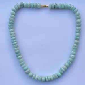 6mm 8mm 10mm 12mm naturel bleu vert Amazonite pierre lisse Rondelle pierres précieuses perles collier bijoux en gros Semi précieux nouveau