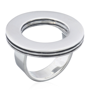 Anillo de plata de ley con arandela circular triple, joyería terminada de estilo clásico de mayorista de Tailandia para ocasiones de fiesta - Product Image 1