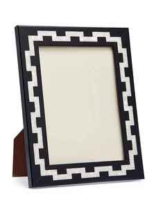 Cadre photo rectangulaire en résine bleu et blanc avec incrustation d'os, fait main, décoratif, pour affichage sur bureau ou mural, personnalisable - Product Image 5