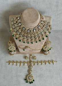 Conjunto de Collar Corto de Circonita Plateada con Platino de Estilo Elegante para Novia, Boda, Compromiso, Aniversario, Kundan - Product Image 3