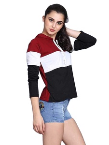 Sweat-shirts à capuche pour femmes, style décontracté tendance, nouvelle collection, couleur personnalisée, manches longues, prix bas, coton - Product Image 2