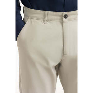 Pantalones Caqui de Algodón 100% para Hombre, Corte Slim Fit, Estilo Oxford, Cierre de Cremallera, Casual Elegante, Nuevos Pantalones de Negocios MN-TRC-WS25-017 - Product Image 5