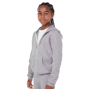 Bella + Canvas Youth Sponge Fleece Full-Zip Hoodie - Heather Athletic Wholesale - Product Image 2