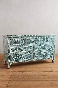 Commode en incrustation d'os avec motif floral / Commode en incrustation d'os personnalisée, artisanat indien pour la décoration intérieure - Product Image 2