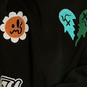 Fabriqués pulls à capuche unis à imprimé bouffant au tarif de gros qualité supérieure nouveau design sweats à capuche à impression bouffante pour hommes - Product Image 5