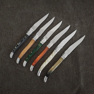 Couteau <span class=keywords><strong>de</strong></span> <span class=keywords><strong>poche</strong></span> pliant classique <span class=keywords><strong>de</strong></span> style français avec manche en résine, couteau tactique EDC en acier inoxydable pour le camping en plein air - Product Image 3