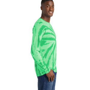 Premium Green Tie Dye Shirt <b>Long</b> <b>Sleeve</b> Cotton <b>Top</b> Retro Spiral Design <b>Mens</b> <b>Top</b> OEM Private Label Clothing Supplier - Product Image 4