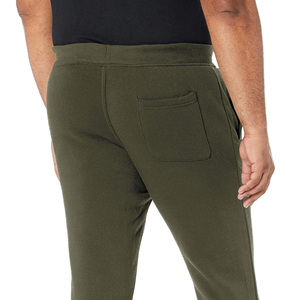 Pantalones Deportivos de Algodón Verde Oliva para Hombre, Cintura Elástica con Cordón, Estilo Casual, Bolsillos Laterales, Peso Medio, para Otoño - Product Image 4