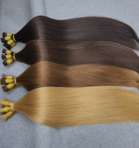 Cheveux humains vierges vietnamiens 100% naturels en vrac |   Texture de cheveux naturels lisses et ondulés |   Sans nœuds |   Idéal pour la fabrication d'extensions de perruques - Product Image 1