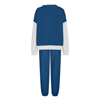 Conjunto de Sudadera y Pantalones Deportivos Casuales Personalizados con Bordado Desgastado y Parches para Mujer