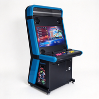 Borne d'arcade professionnelle standard d'exportation, écran LCD 32 pouces, 2 joueurs, 6 boutons, manettes rouge et bleue, double tension 110V/240V, LED, pleine taille