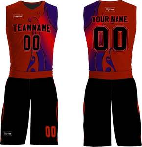 Uniforme de baloncesto personalizado impreso equipo y número conjunto de Baloncesto Superior y pantalones cortos para hombres/industria deportiva juvenil - Product Image 4