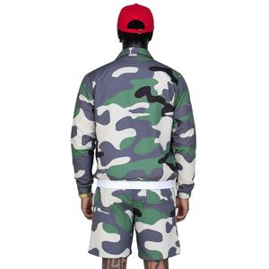 Conjunto de Sudadera y Pantalón Corto de Dos Piezas para Hombre, Personalizado, de Maternidad, con Capucha, Ligero, de Poliéster, con Cremallera, Estampado de Leopardo, para Otoño - Product Image 5