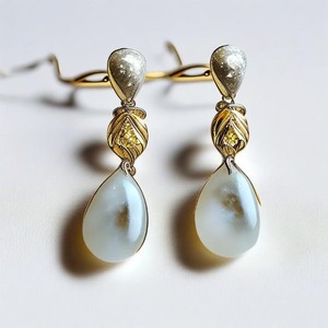 Vente en ligne 2024, boucles d'oreilles pendantes tendance vintage en argent sterling 925 plaqué or pour femmes - Product Image 2