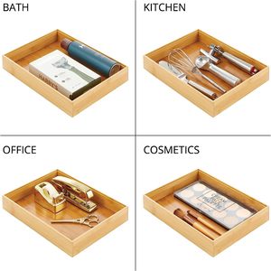 Organizador de Cajones Apilable Mangowood para Cocina; Almacena Cubiertos, Utensilios - Colección Echo - Paquete de 2 - Product Image 6