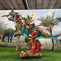 Dinosaure animatronique électrique à monter pour les parcs d'attractions, les centres commerciaux et les aéroports - Construction métallique Utilisation intérieure/extérieure
