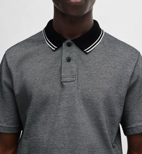 Polos de hombre de talla grande con estampado de logotipo personalizado de algodón 100% diseños OEM personalizados de algodón transpirable de punto de alta calidad - Product Image 5