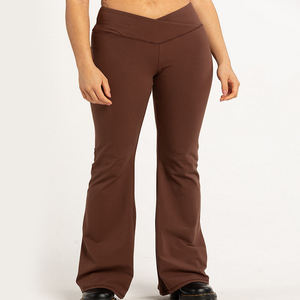 Pantalons d'entraînement pour femmes Gym confortable en cours d'exécution taille élastique couleur unie Leggings pour femmes fournisseur de BD - Product Image 1
