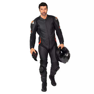 Motorcycle <b>protective</b> leather suit men safety gear <b>performance</b> riding apparel premium crafted comfort durable construction - Product Image 2