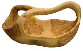 Panier décoratif en bois d'olivier, bois d'olivier naturel décoratif, bois d'olivier artisanal, bois d'olivier écologique, bois d'olivier durable - Product Image 2