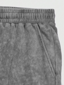 <b>Exercise</b> Training Everyday Pull On Mid Rise Soft Fabric Mens Comfortable Fleece Shorts Adjustable Waist Casual Active Lounge - Product Image 3