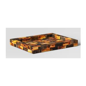 Bandeja de bocina de buena calidad para Decoración de mesa de comedor, forma rectangular, Color Natural, precio al por mayor - Product Image 2