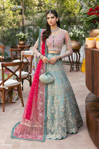 Luxury Pakistani Anarkali Lehenga Choli for Women with <b>Bridal</b> Touch Embroidery and Stone Work Long <b>Sleeve</b> Maxi Party Wear - Product Image 2
