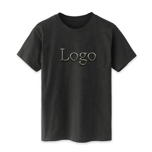 Camiseta de manga corta con logotipo personalizado para hombre, 65% de algodón, 35% de poliéster, cuello redondo, ropa de trabajo transpirable, camiseta informal, mercado de EE. UU. - Product Image 3