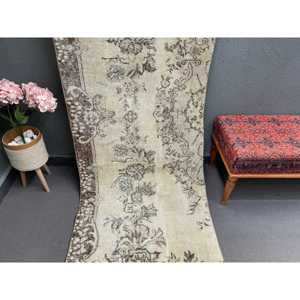 Tapis turc 2,8x9,3 pi (86x282 cm), tapis oriental vintage brun - Product Image 2