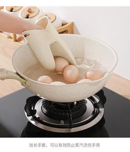 Gants de four en silicone résistants à la chaleur, style nordique minimaliste <span class=keywords><strong>OM10</strong></span> |   Gant de cuisine haute température et pince anti-brûlure - Product Image 4