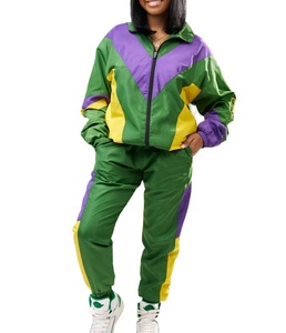 Survêtement imperméable pour femmes avec doublure en maille personnalisée, survêtement en nylon pour femmes, survêtement décontracté coupe-vent pour femmes - Product Image 1