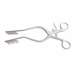 Écarteur cérébelleux Premium MISKIMON 22cm 7x7 broches pointues inclinées, conception de lame profonde, écarteur neurochirurgical en acier inoxydable - Product Image 6