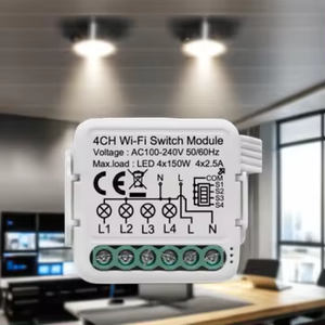 Tuya thông minh <span class=keywords><strong>mini</strong></span> không dây điều khiển từ xa 4-kênh chuyển đổi mô-đun làm việc với Alexa/Google trợ lý PST-S04 - Product Image 5