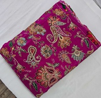 Tissu en Viscose Pur Naturel à Motifs Imprimés et Brodés, Matière de Luxe pour Sarees, Lehengas et Costumes Haut de Gamme