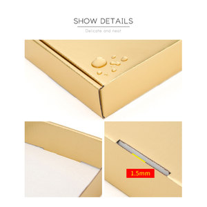 5 uds/caja de regalo de cartón de embalaje dorado caja de jabón cartón corrugado de 3 capas admite Impresión de logotipo personalizado - Product Image 5