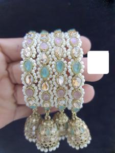 Premium Quality Multicolor Handcrafted Stone <b>Bangles</b> for Women Perfect Fashion Jewelry for Weddings & Celebrations - Product Image 4