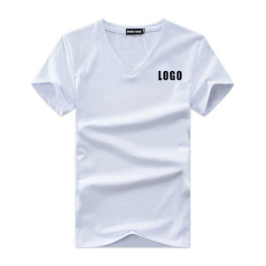 Camisetas informales de manga corta con cuello en V para hombre de alta calidad, 100% algodón, Material sostenible de secado rápido - Product Image 3