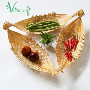 Giỏ Đan Tre Hình Thuyền Để Trang Trí, Giỏ Tre Trang Trí Sản Xuất Tại Việt Nam, Thuyền Tre. Handmade Việt Nam