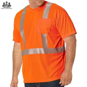 เสื้อยืดทำงานผู้ชายแบบมองเห็นได้ชัด ระบายอากาศได้ดี กันน้ำ |   งานหนักในอุตสาหกรรม |   ผ้าที่ทนทาน |   บริการ OEM - Product Image 1