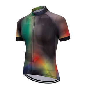 Venta al por mayor de fábrica hombres ciclismo Jersey con mangas cortas que absorbe la humedad transpirable secado rápido ciclismo camiseta personalizada - Product Image 1