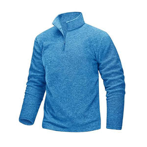 Custom Mock Neck Men's Pullover Sports <b>Polo</b> 14 <b>Zip</b> <b>up</b> Fleece Sweatshirt Casual Long Sleeve Running Athletic Workout Coat Hooded - Product Image 5