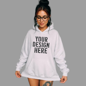 Sweat à capuche surdimensionné en coton 100% avec logo personnalisé, poids lourd, avec poche pour femmes, 380 g/m², streetwear uni pour l'hiver - Product Image 1